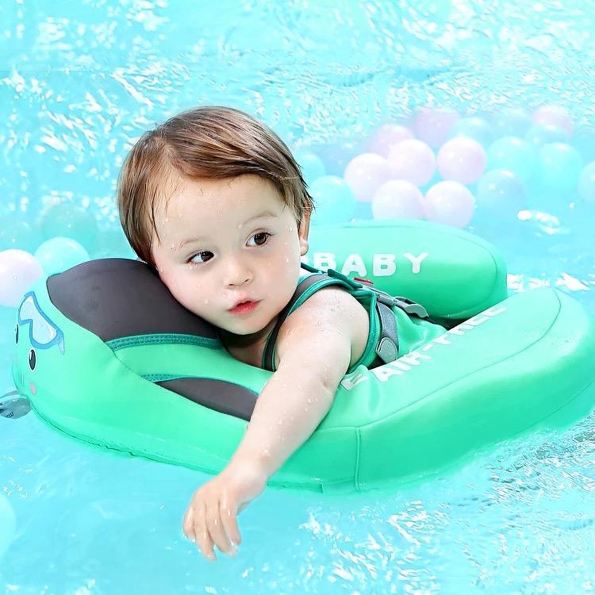 Baby Chest Float - Baby Swim Trainer - Reddingsvest Voor Kids - Baby Zwemmen - Niet-Opblaasbare voor Jongens En Meisje | Mintgroen